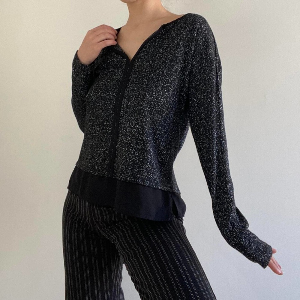 Shiny black knit sweater brand sanctuary - Picture 3 of 4